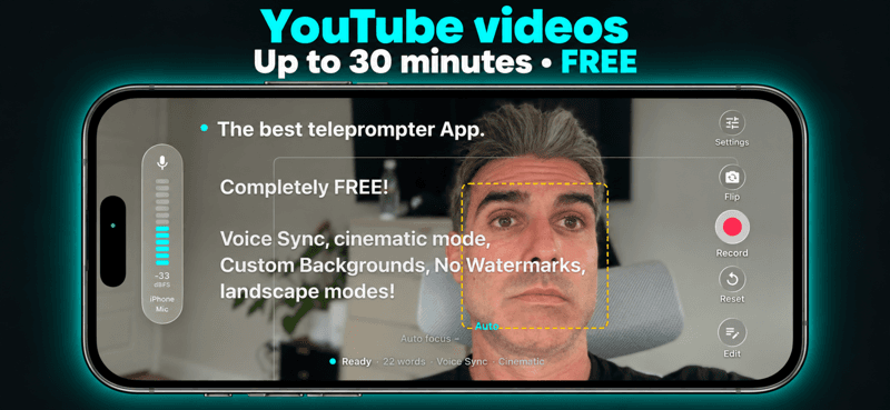 CineCue: Teleprompter app screen 3