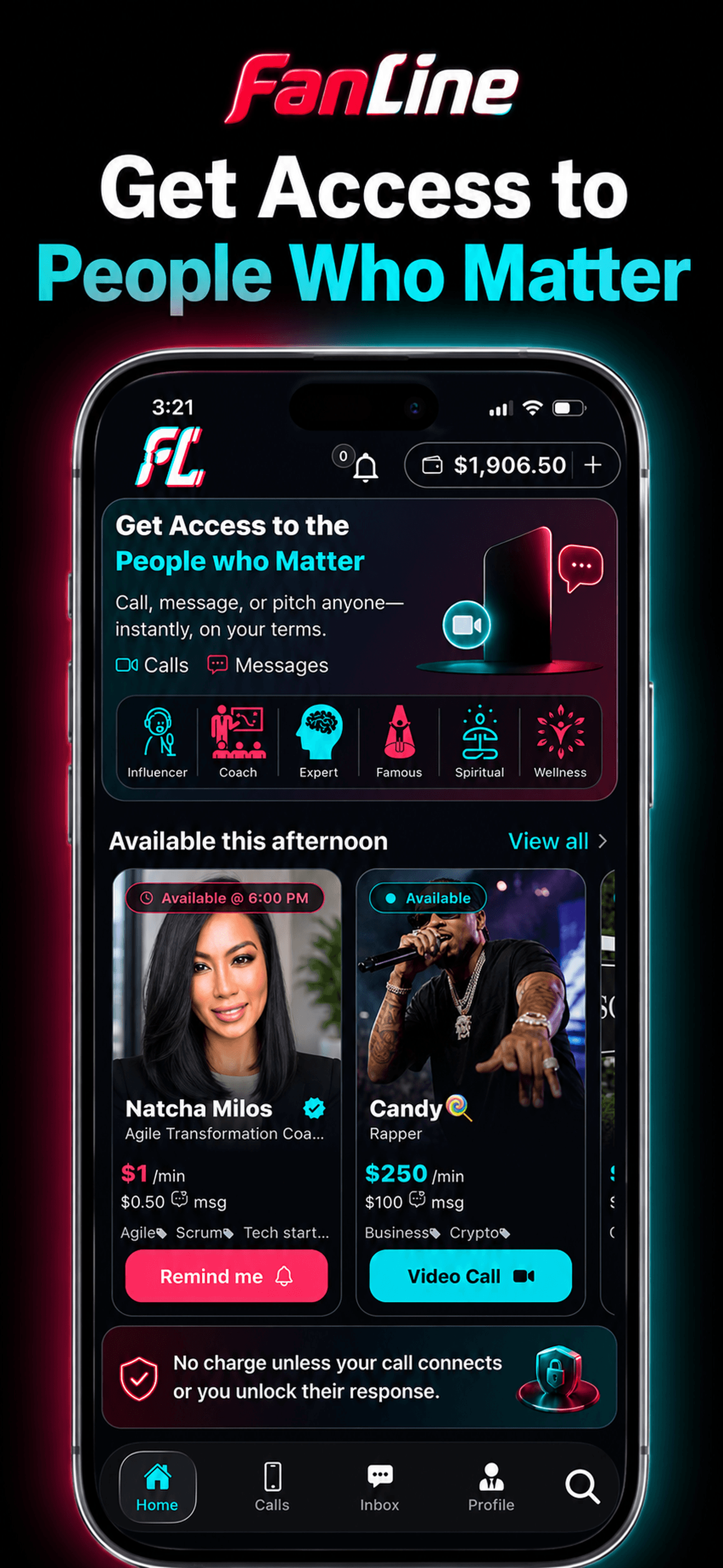 FanLine: Influencer Access app screen 2