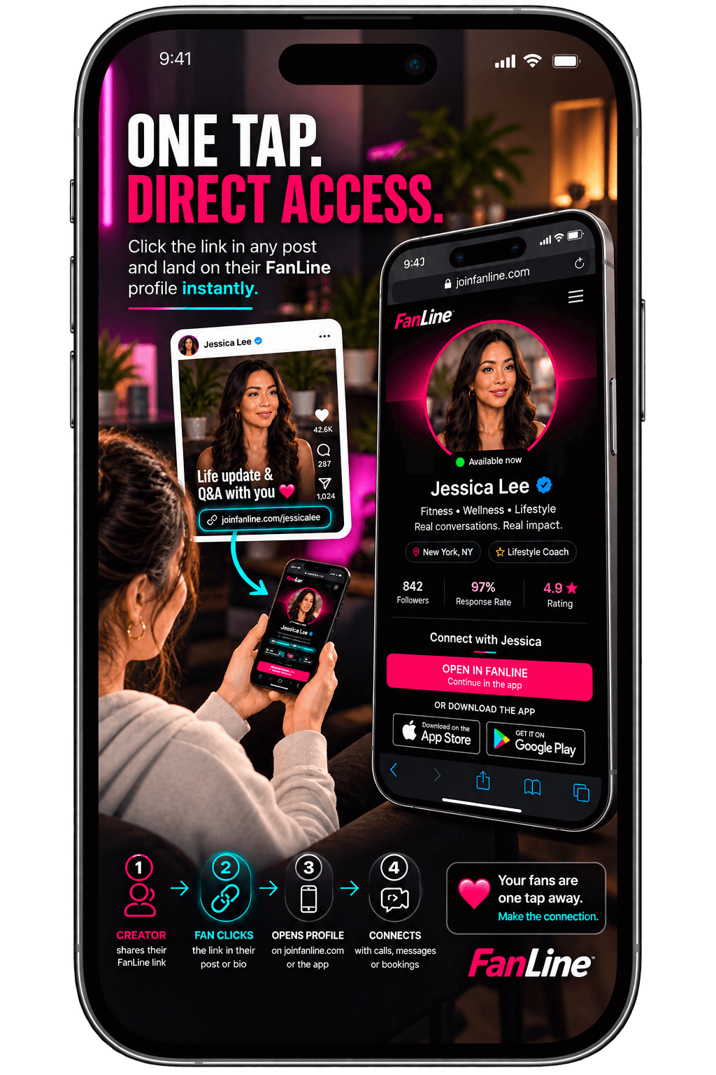 FanLine promotional slide 3