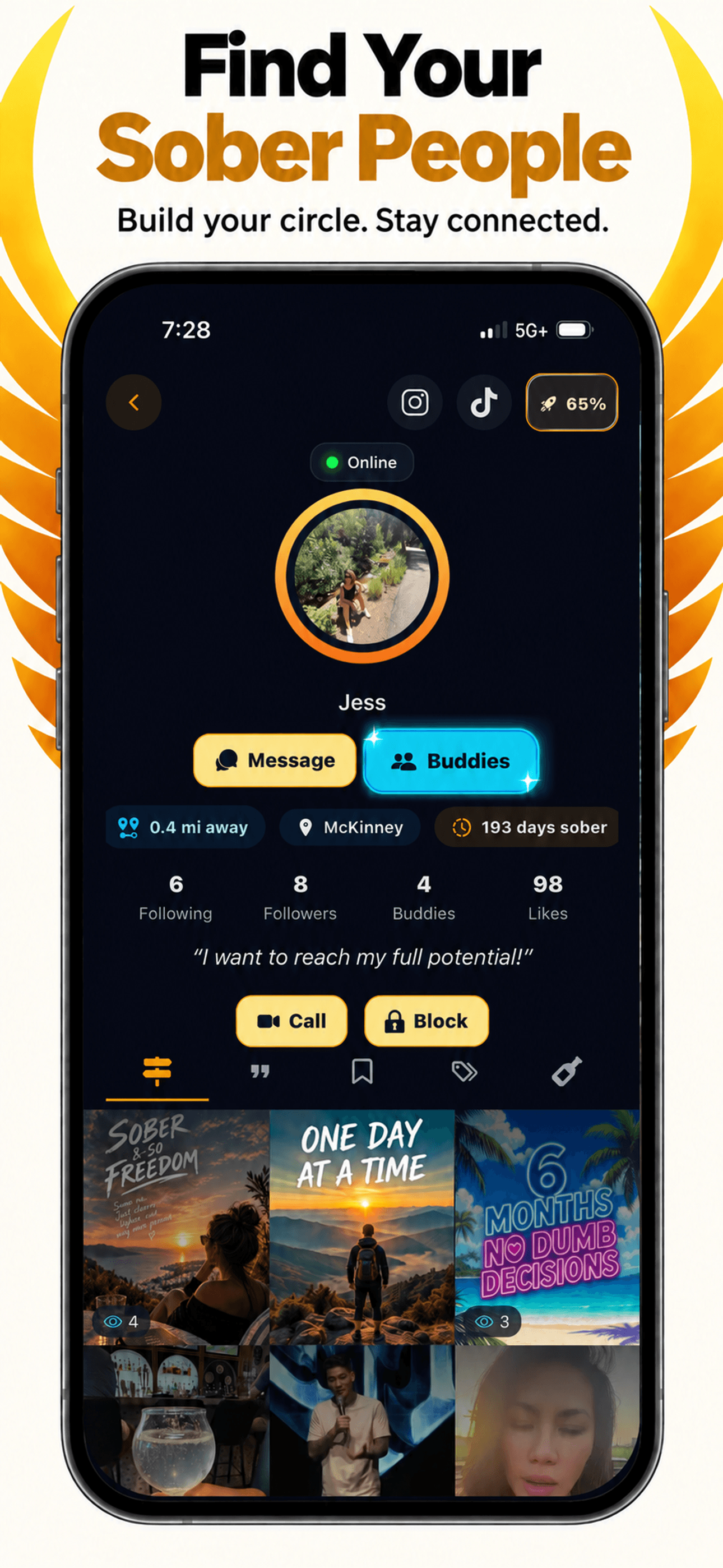 Rise Again: Quit Drinking app screen 5