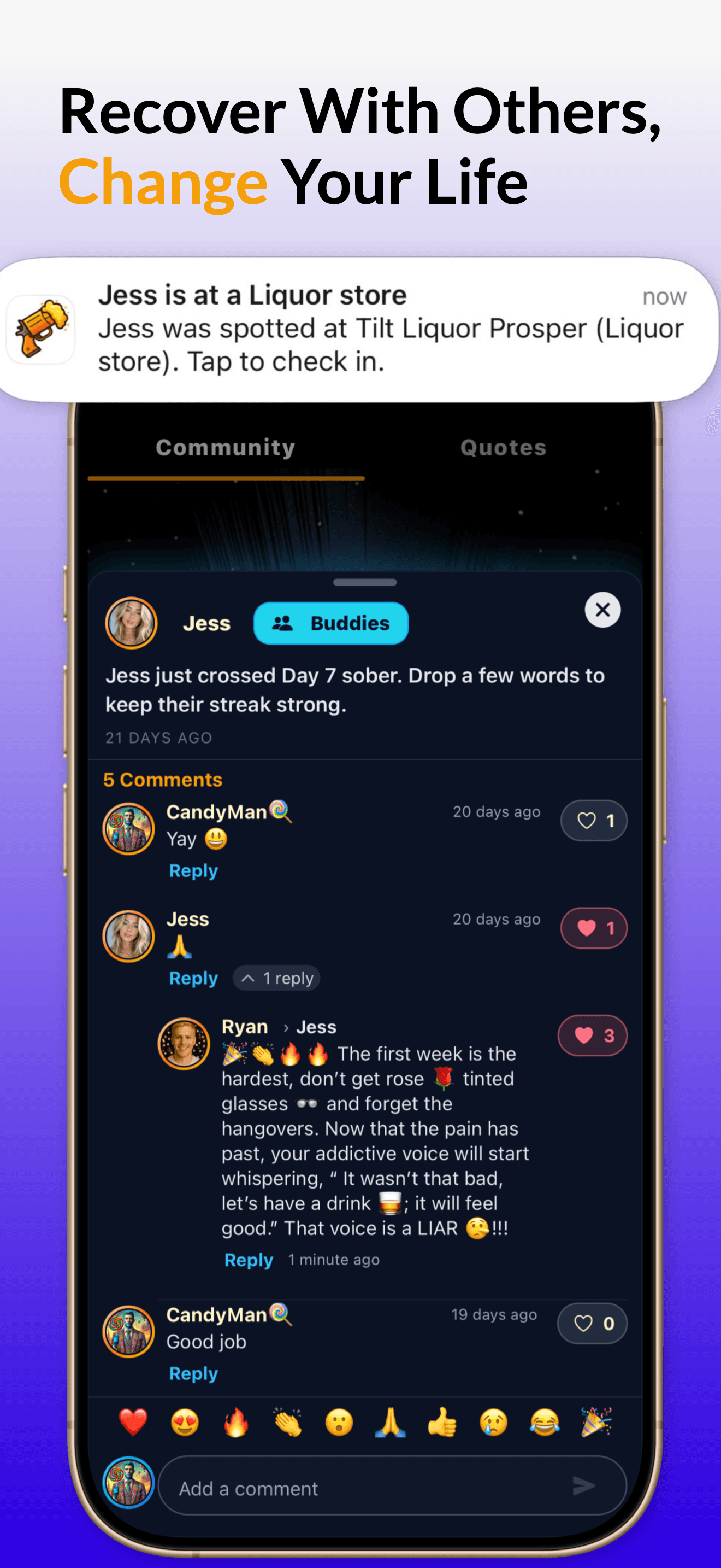 Sober Motivation app screen 4
