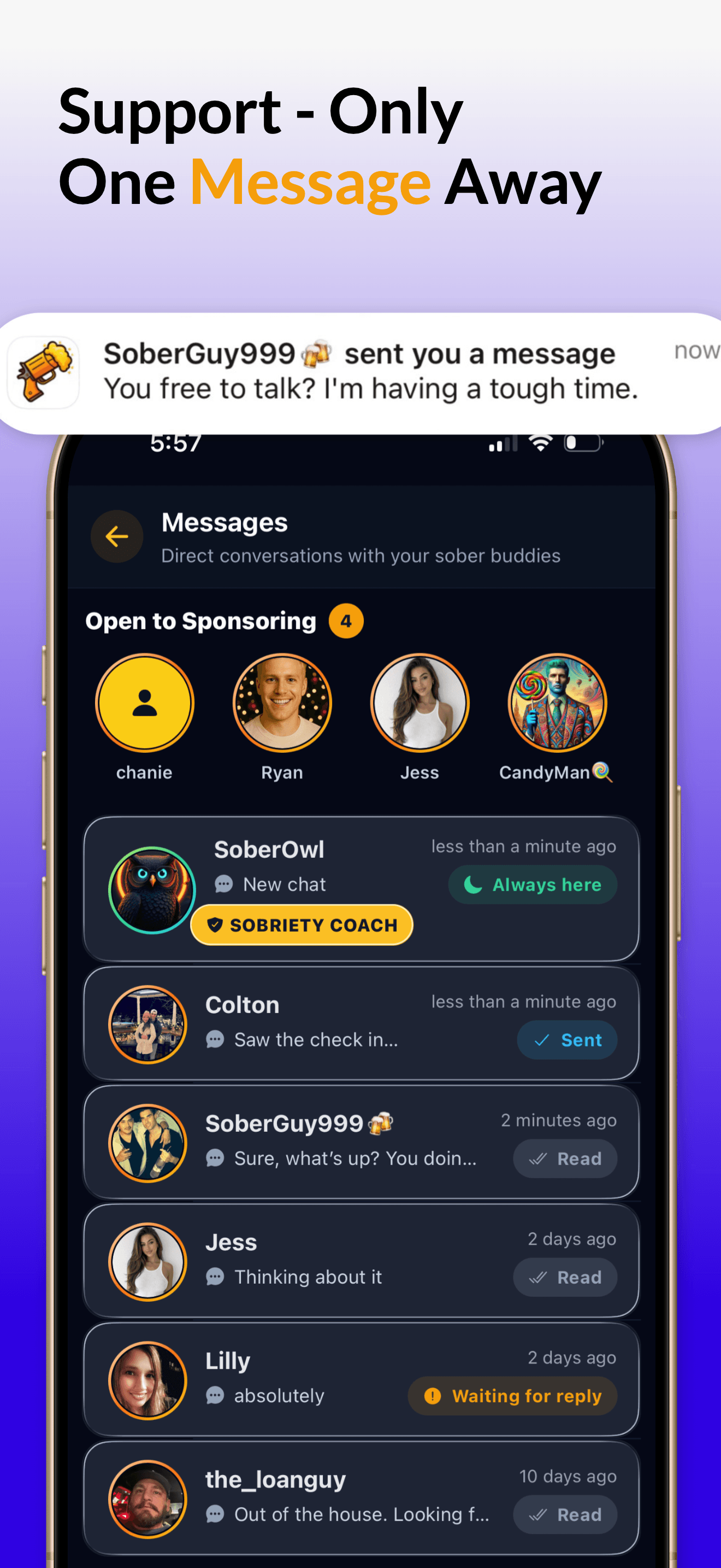 Sober Motivation app screen 10