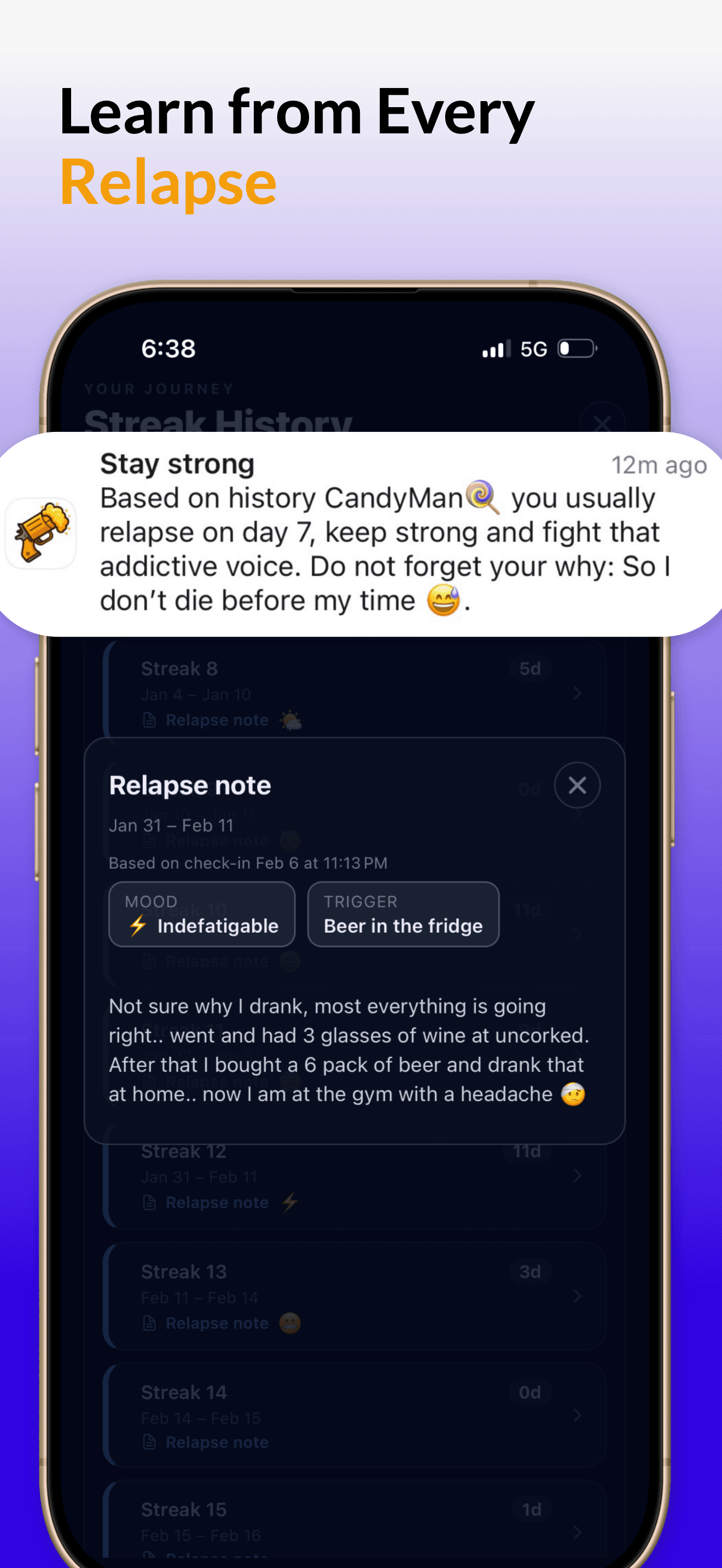 Sober Motivation app screen 9